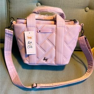 Lug crossbody w/ tote handles